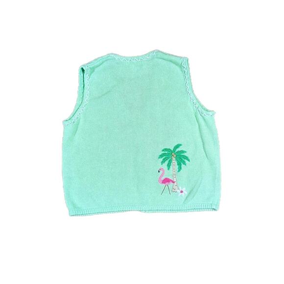 TIMBERLEA FLAMINGO EMBROIDERED SWEATER VEST - Picture 2 of 6